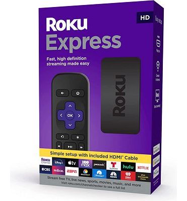 Purchase Roku Express HD Streaming Media Player with High Speed HDMI Cable and Simple Remote at Amazon.com
