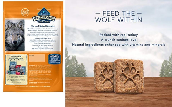 Purchase Blue Buffalo Wilderness Trail Treats Grain Free Biscuits Crunchy Dog Treats on Amazon.com