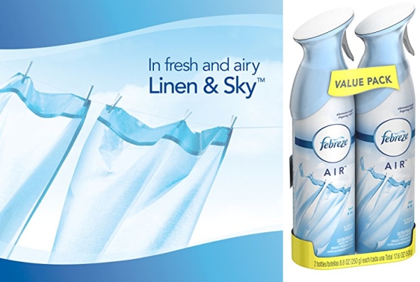 Purchase Febreze Air Freshener Spray, Linen & Sky, Odor Eliminator for Strong Odors, 8.8 Oz (2 Count) Multicolor on Amazon.com