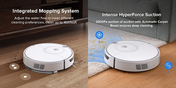 Purchase roborock E5 Mop Robot Vacuum Cleaner, 2500Pa Strong Suction, Wi-Fi Connected, APP Control, Compatible with Alexa, Ideal for Pet Hair, Carpets, Hard Floors (White) on Amazon.com
