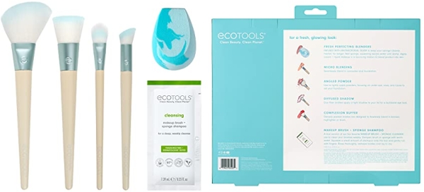Purchase EcoTools Limited Edition Ready, Set, Glow Makeup Accessory & Cleansing Set, Blue, 6 Piece Makeup Gift Set on Amazon.com