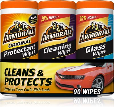 Purchase Car Wipes by Armor All Variety Pack, Protectant Wipes, Cleaning Wipes and Glass Wipes, 30 Count Each, 3 Pack at Amazon.com