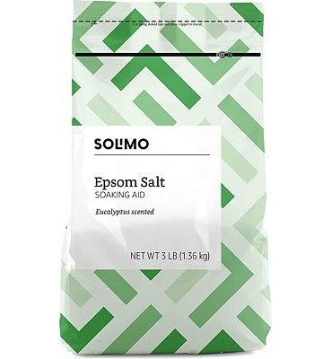 Purchase Amazon Brand - Solimo Epsom Salt Soaking Aid, Eucalyptus Scented, 3 Pound at Amazon.com
