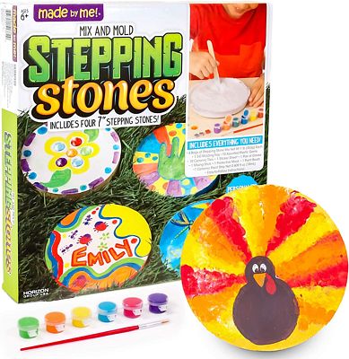 Purchase Made By Me Mix & Mold Your Own Stepping Stones Kit, Make 4 DIY Personalized Stepping Stones at Amazon.com