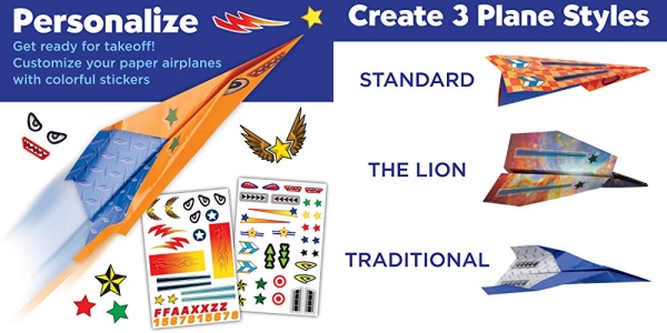 Purchase Creativity for Kids Paper Airplane Squadron - Create 20 Paper Planes, Stocking Stuffers for Boys and Girls on Amazon.com