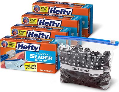 Purchase Hefty Slider Freezer Calendar Bags, Quart Size, 140 Count at Amazon.com