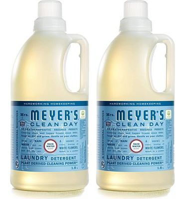 Purchase Mrs. Meyer's Liquid Laundry Detergent, Biodegradable Formula Infused with Essential Oils, Rain Water, 64 oz - Pack of 2 (128 Loads) at Amazon.com
