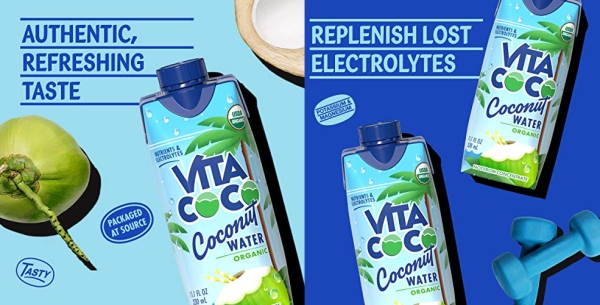 Purchase Vita Coco Coconut Water, Pure Organic, Refreshing Coconut Taste, Natural Electrolytes, Vital Nutrients, 11.1 Oz (Pack Of 12) on Amazon.com