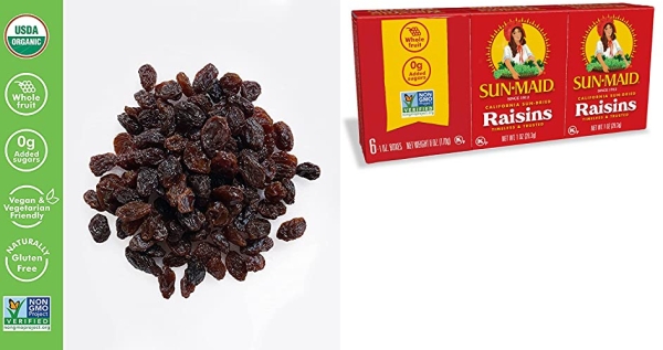 Purchase Sun-Maid California Raisins Snack, 1 Ounce Boxes, Bundle of 24 packs with 6 Boxes Each on Amazon.com