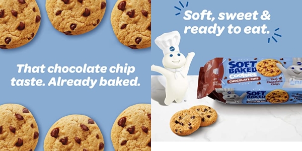 Purchase Pillsbury Soft Baked Cookies, Chocolate Chip, 9.53 oz, 18 ct on Amazon.com