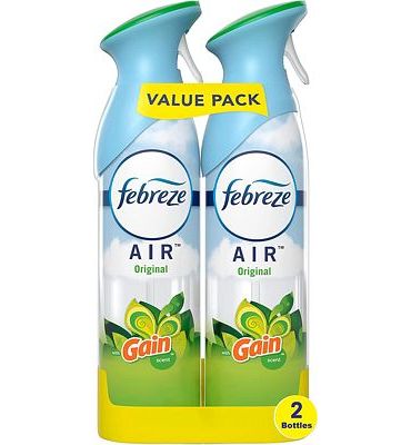 Purchase Febreze Odor-Fighting Air Freshener, with Gain Scent, Original Scent, Pack of 2, 8.8 fl oz each at Amazon.com