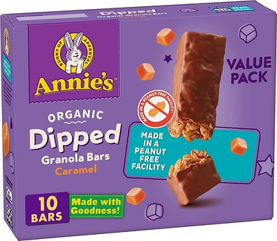 Purchase Annie's Organic Dipped Granola Bars, Caramel, Peanut Free, 10 Bars at Amazon.com