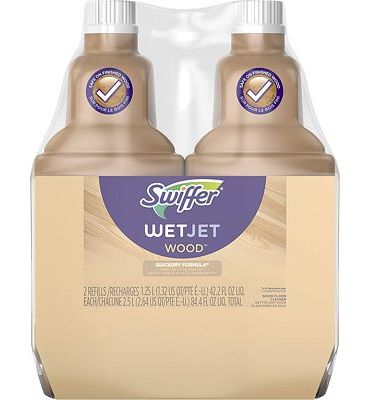 Purchase Swiffer Wetjet Wood Floor Cleaner Solution Refill, 42.2 Fl Oz (Pack of 2) at Amazon.com