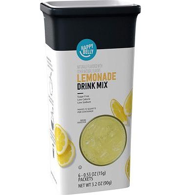 Purchase Amazon Brand - Happy Belly Drink Mix Singles, Lemonade, 0.53 Ounce (Pack of 6) at Amazon.com