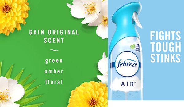 Purchase Febreze Odor-Fighting Air Freshener, with Gain Scent, Original Scent, Pack of 2, 8.8 fl oz each on Amazon.com