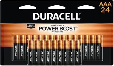Purchase Duracell Coppertop AAA Batteries with Power Boost Ingredients, 24 Count Pack Triple A Battery with Long-Lasting Power, Alkaline AAA Battery for Household and Office Devices at Amazon.com