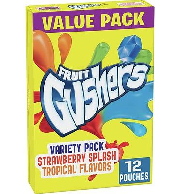 Purchase Gushers Fruit Flavored Snacks, Strawberry Splash and Tropical, 12 ct at Amazon.com