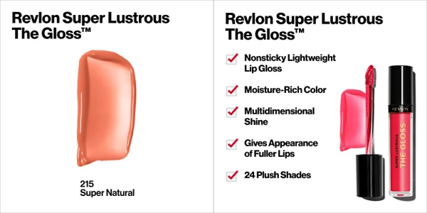 Purchase Lip Gloss by Revlon, Super Lustrous The Gloss, Non-Sticky, High Shine Finish, 215 Super Natural on Amazon.com