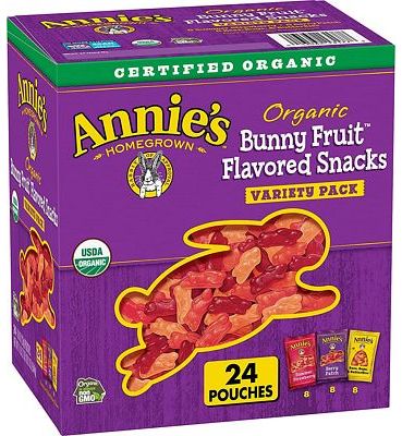 Purchase Annie's Organic Bunny Fruit Snacks, Gluten Free, Variety Pack, 24 Pouches at Amazon.com