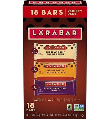 Purchase Larabar Chocolate Variety Pack, Gluten Free Vegan Fruit & Nut Bars, 18 ct at Amazon.com