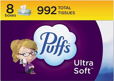 Purchase Puffs Ultra Soft Non-Lotion Facial Tissue, 8 Family Boxes, 124 Facial Tissues per Box at Amazon.com