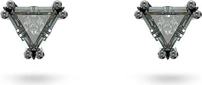Purchase Swarovski Stilla Stud Earrings, Triangle Cut Crystal, Black, Ruthenium plated at Amazon.com