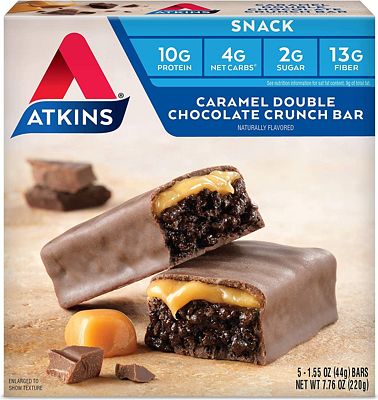 Purchase Atkins Snack Bar, Caramel Double Chocolate Crunch, Keto Friendly, 7.76 Ounce at Amazon.com