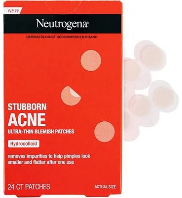 Purchase Neutrogena Stubborn Acne Pimple Patches, Acne Treatment for Face, Ultra-Thin Hydrocolloid Spot Stickers Provide Optimal Healing for Pimples, 24 Patches at Amazon.com