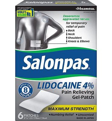 Purchase Salonpas, Gel-Patch, 6 count, for Back, Neck, Shoulder, Knee Pain and Muscle Soreness at Amazon.com