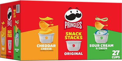 Purchase Pringles Potato Crisps Chips, Lunch Snacks, Office and Kids Snacks, Snack Stacks, Variety Pack, 19.3oz Box (27 Cups) at Amazon.com