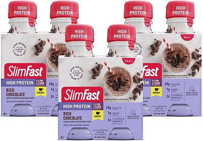 Purchase SlimFast Advanced Energy High Protein Meal Replacement Shake, Rich Chocolate, 20g of Ready to Drink Protein with Caffeine, 11 Fl. Oz Bottle, 4 Count (Pack of 3) at Amazon.com