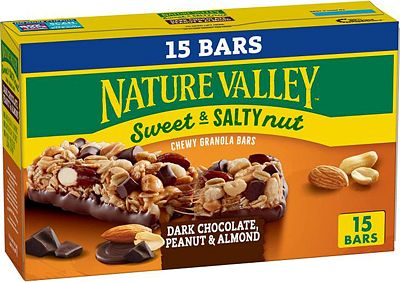 Purchase Nature Valley Sweet and Salty Nut Dark Chocolate Peanut and Almond Granola Bars, 18.5 oz, 15ct at Amazon.com