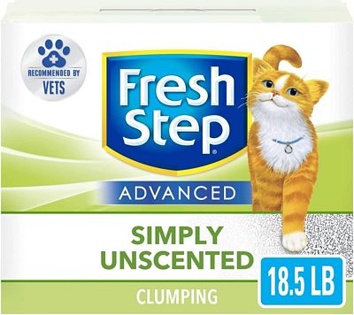 Purchase Fresh Step Clumping Cat Litter, Advanced, Simply Unscented, Extra Large, 37 Pounds total (2 Pack of 18.5lb Boxes) at Amazon.com