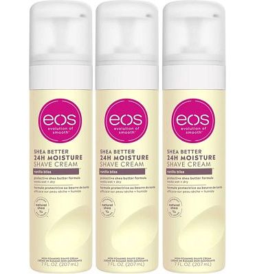 Purchase eos Shea Better Shaving Cream for Women- Vanilla Bliss, 24-Hour Hydration, Skin Care & Lotion with Shea Butter, 7 fl oz, 3-Pack at Amazon.com