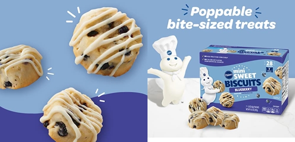Purchase Pillsbury Mini Sweet Biscuits, Blueberry, 10.5 oz, 7 Count Box on Amazon.com