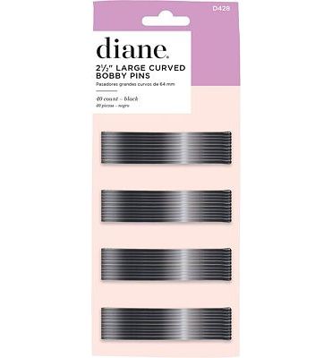 Purchase Diane Curved Hair Bobby Pins for Women Large 2.5 Bobby Pins - Black, Curved Flat Design with Ball Tips, D428 - 40 Count at Amazon.com