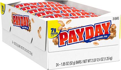 Purchase PAYDAY Peanut Caramel Candy, Bulk, Individually Wrapped, 1.85 oz Bars (24 Count) at Amazon.com