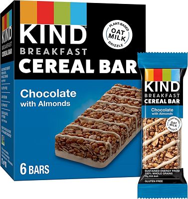 Purchase KIND Breakfast Cereal Bars, Gluten Free Snacks, Chocolate with Almonds, 9.3oz Box (36 Bars) at Amazon.com