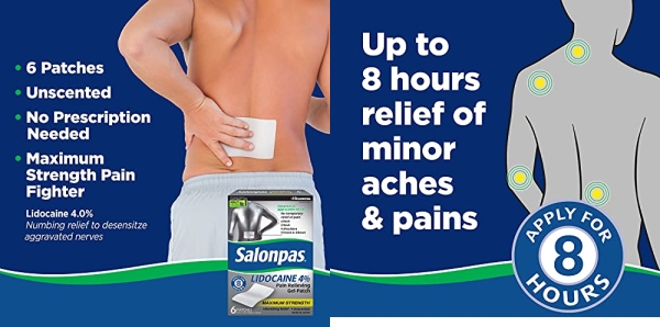 Purchase Salonpas, Gel-Patch, 6 count, for Back, Neck, Shoulder, Knee Pain and Muscle Soreness on Amazon.com