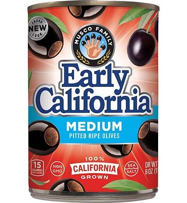 Purchase Early California, Ripe Pitted, Medium, Black Olives, 6 Ounce at Amazon.com