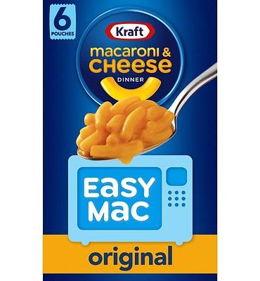Purchase Kraft Easy Mac Original Macaroni & Cheese Microwavable Dinner (6 Pack) at Amazon.com