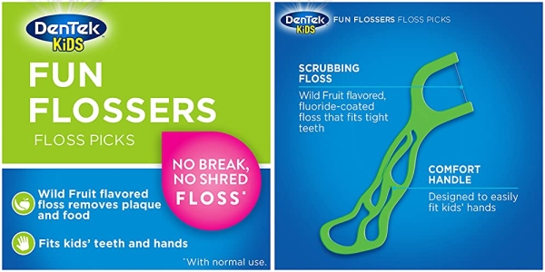 Purchase DenTek Kids Fun Flossers, Wild Fruit, 90 Count on Amazon.com