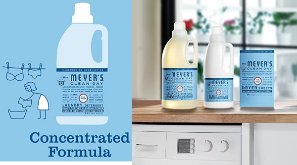 Purchase Mrs. Meyer's Liquid Laundry Detergent, Biodegradable Formula Infused with Essential Oils, Rain Water, 64 oz - Pack of 2 (128 Loads) on Amazon.com