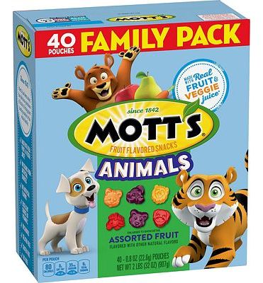 Purchase Mott's Fruit Flavored Snacks, Animals Assorted Fruit, Gluten Free, 40 ct at Amazon.com