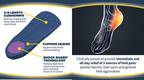 Purchase Dr. Scholl's HEEL Pain Relief Orthotics, Clinically Proven to Relieve Plantar Fasciitis, Heel Spurs and General Heel Aggravation (for Women's 6-10) on Amazon.com