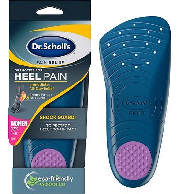 Purchase Dr. Scholl's HEEL Pain Relief Orthotics, Clinically Proven to Relieve Plantar Fasciitis, Heel Spurs and General Heel Aggravation (for Women's 6-10) at Amazon.com