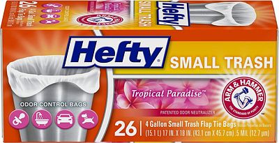 Purchase Hefty, Flap Tie Trash Garbage Bags, Small (Pack of 26), White at Amazon.com