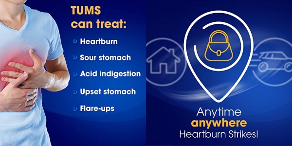 Purchase TUMS Extra Strength Assorted Fruit Antacid Chewable Tablets for Heartburn Relief, 3 rolls of 8ct on Amazon.com
