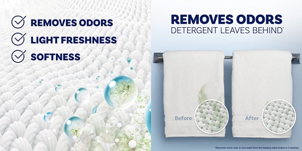 Purchase Downy Rinse & Refresh Laundry Odor Remover And Fabric Softener, Cool Cotton, 48 Fl Oz, Safe On All Fabrics, Gentle On Skin, He Compatible on Amazon.com