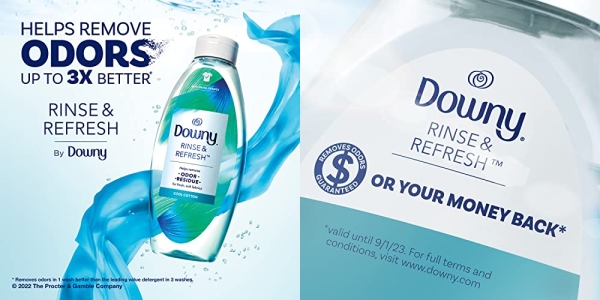 Purchase Downy Rinse & Refresh Laundry Odor Remover And Fabric Softener, Cool Cotton, 48 Fl Oz, Safe On All Fabrics, Gentle On Skin, He Compatible on Amazon.com